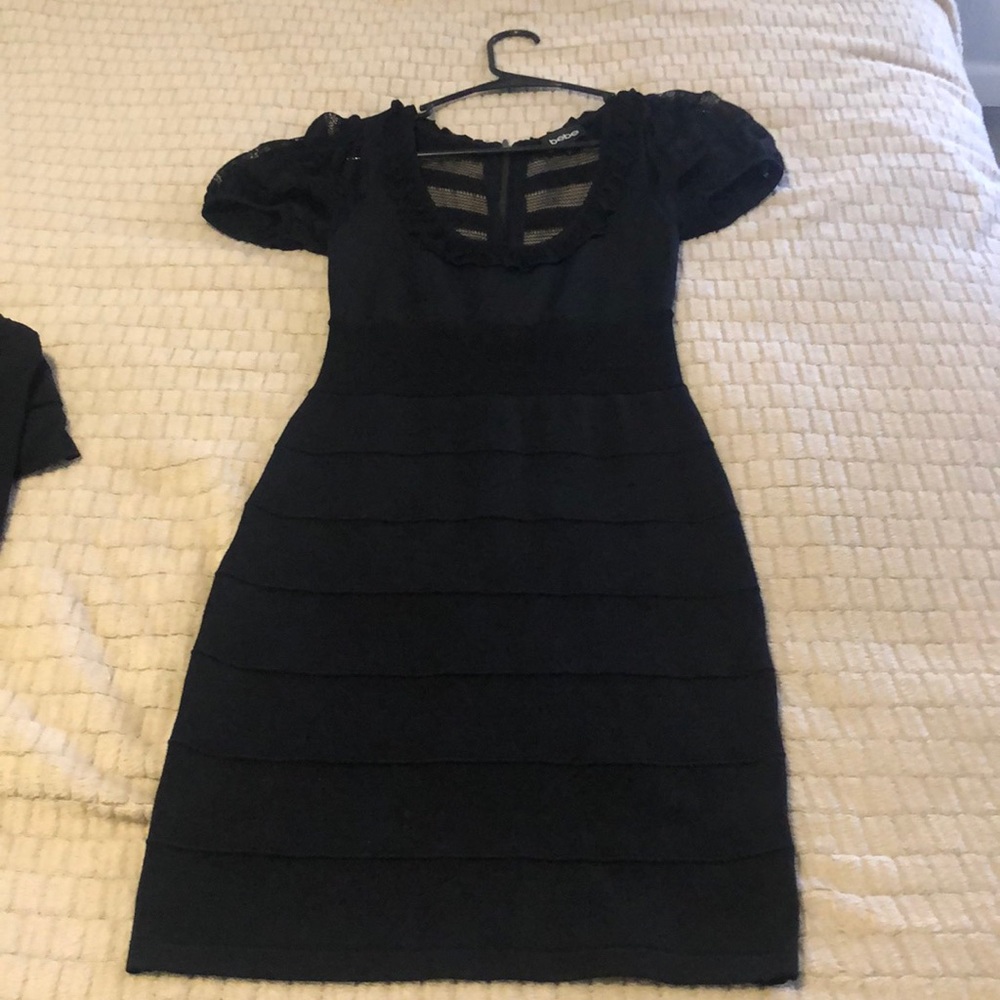 Bebe size medium bandage- fitted dress. Short sleeve